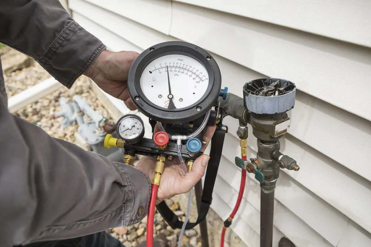After focused gas line leak detection testing with a clear repair direction