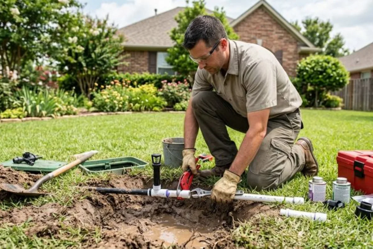 After focused irrigation & sprinkler leak detection testing with a clear repair direction