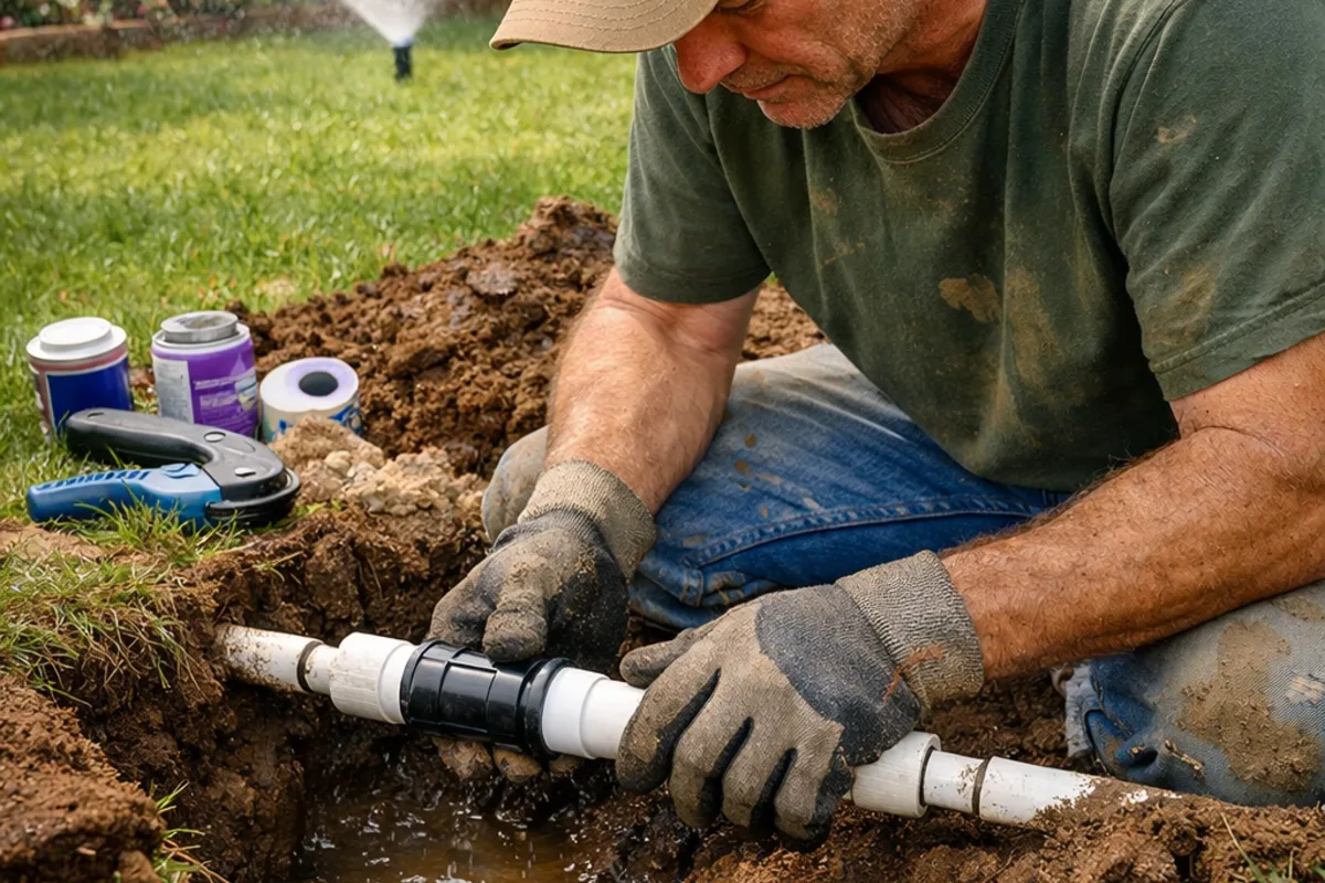 After focused irrigation & sprinkler leak detection testing with a clear repair direction