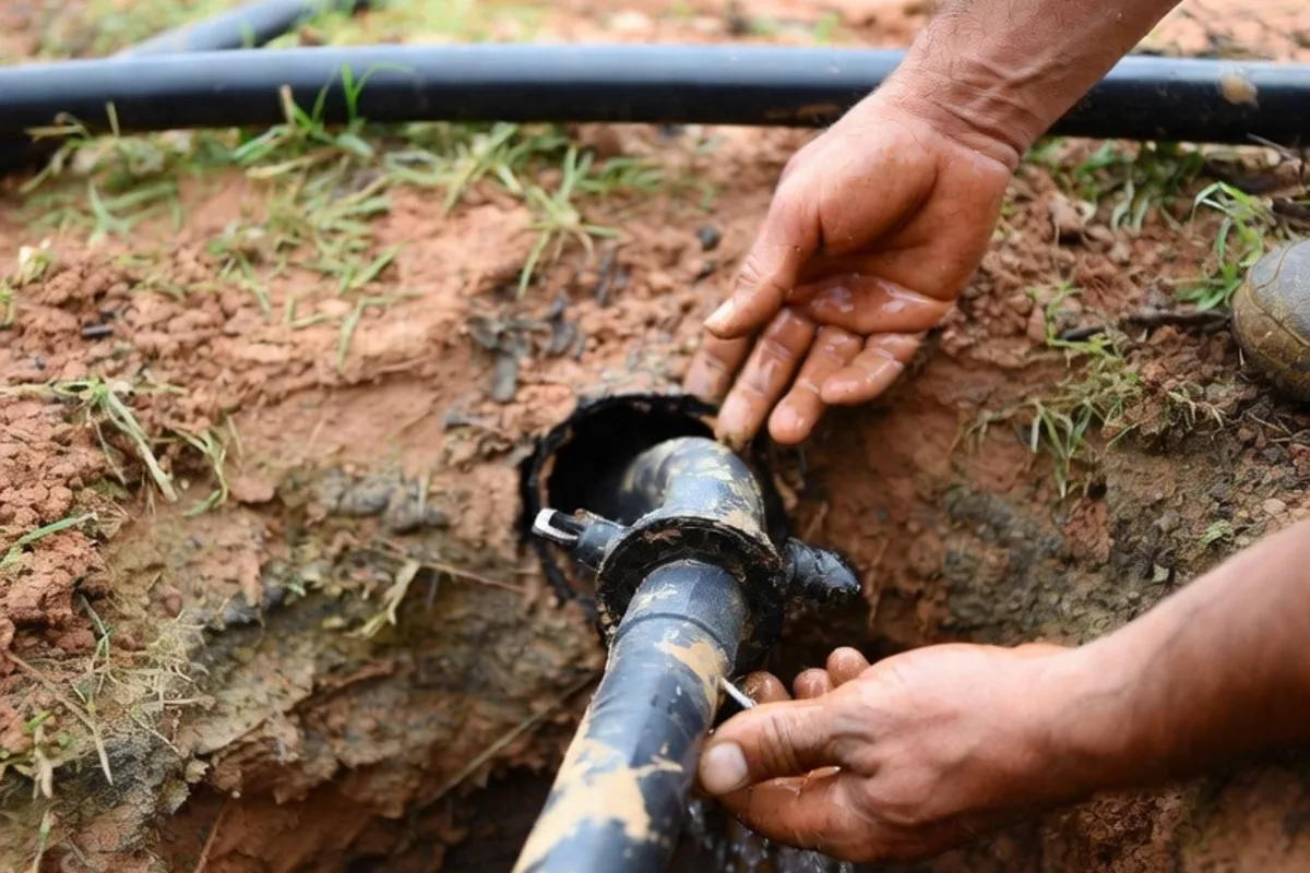 Before irrigation & sprinkler leak detection project showing water use rises during irrigation season
