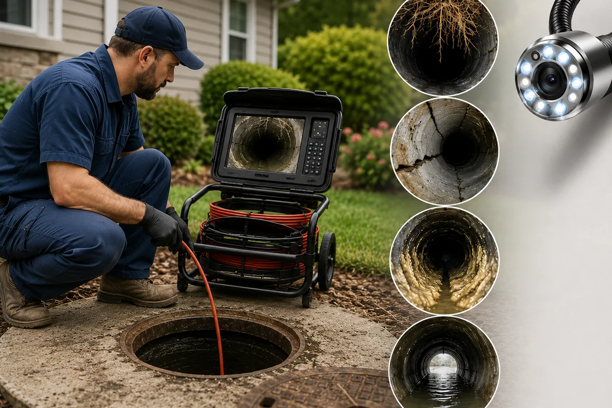 After focused sewer line camera inspection testing with a clear repair direction