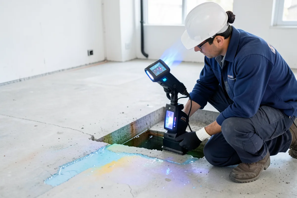 After focused slab leak detection testing with a clear repair direction