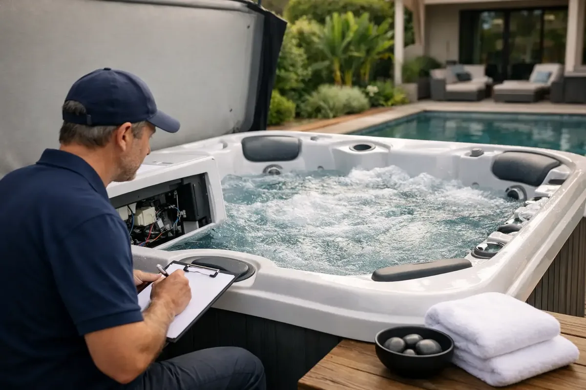 After focused spa & hot tub leak detection testing with a clear repair direction